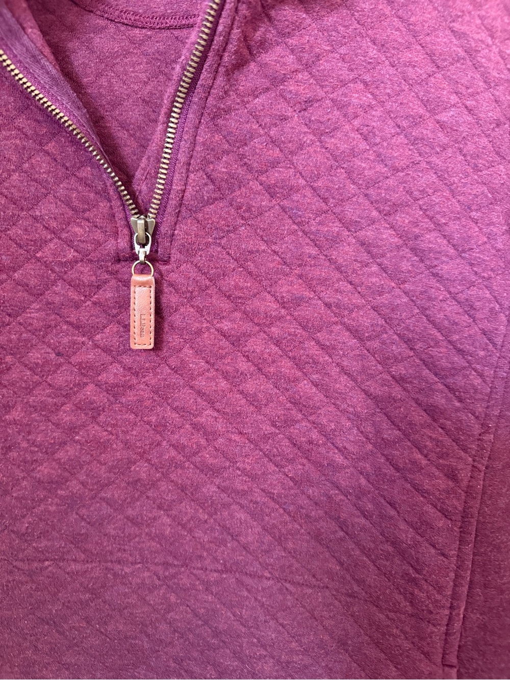 L.L. Bean Quilted Sweatshirt 1/4 Zip Pullover Long Sleeve - Picture 2 of 4